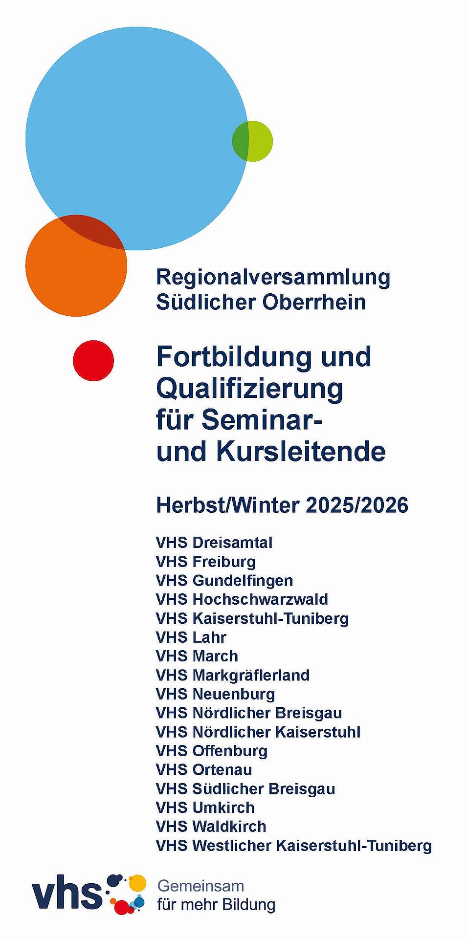 Regionale Fortbildungen für Dozent*innen